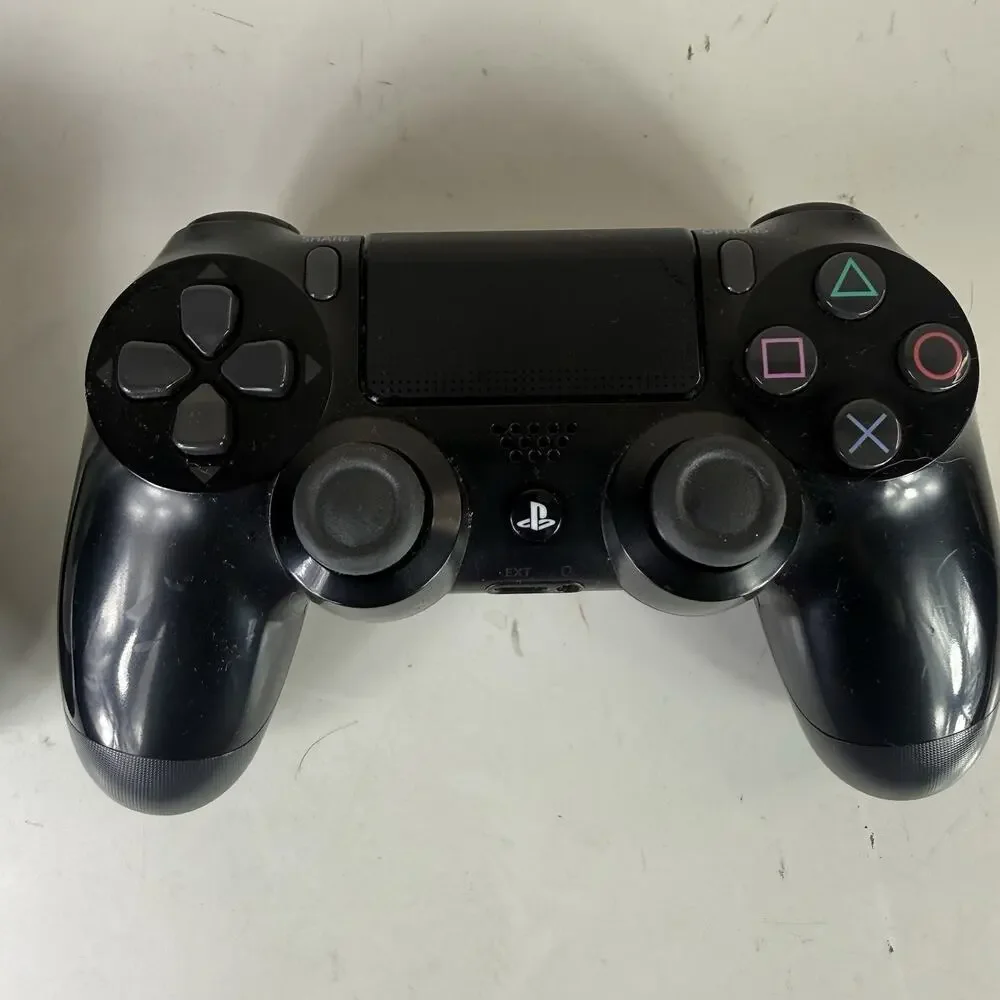 2 Sony DualShock 4 Wireless Controllers Black/Gray Camo Touchpad PS4 Untested